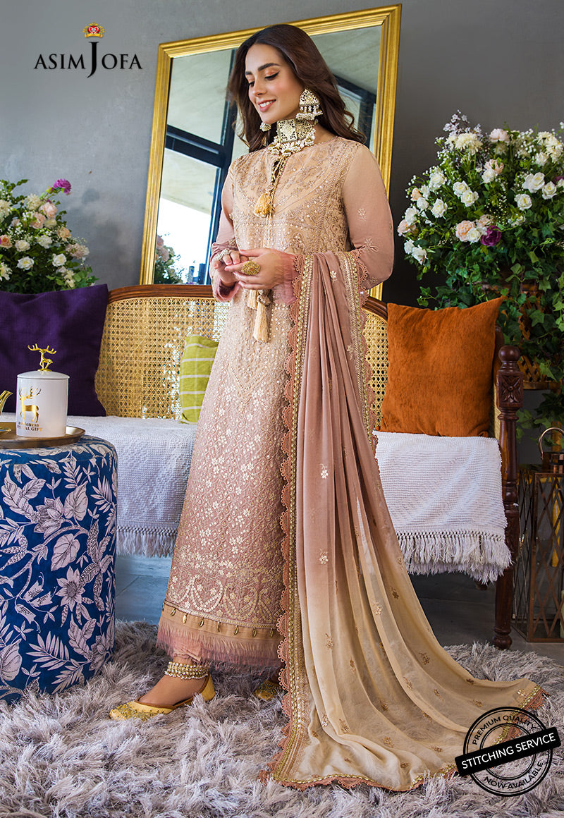 AJCK-04 | Asim Jofa Chikankari Eid Collection 2022 | Unstitched Embroidered Lawn Suit