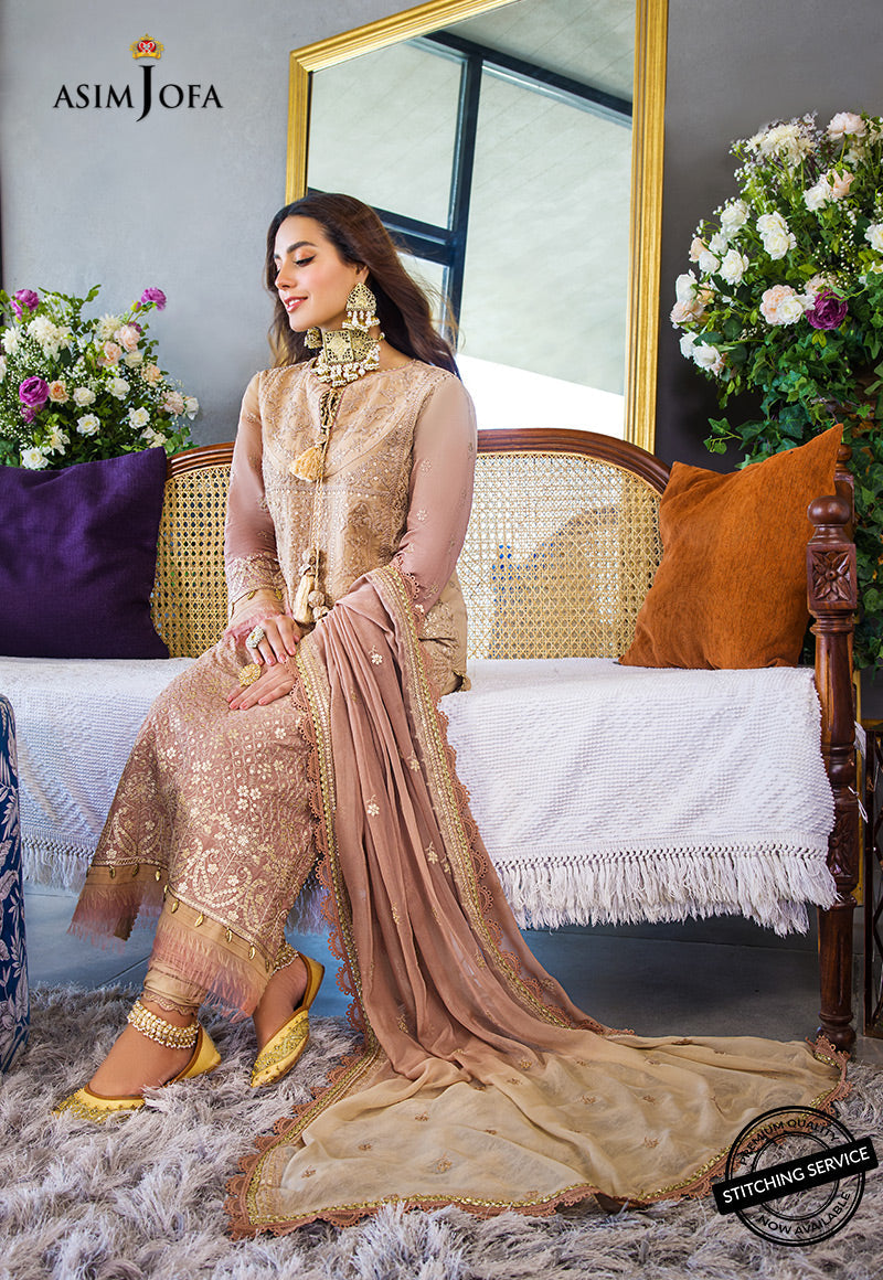 AJCK-04 | Asim Jofa Chikankari Eid Collection 2022 | Unstitched Embroidered Lawn Suit