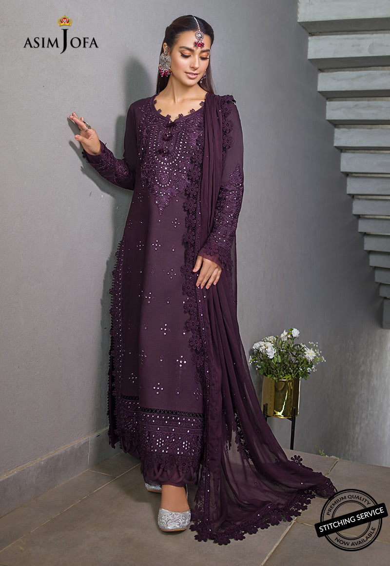 AJCK-05 | Asim Jofa Chikankari Eid Collection 2022 | Unstitched Embroidered Lawn Suit