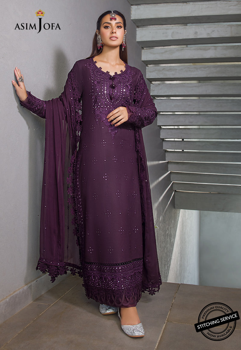 AJCK-05 | Asim Jofa Chikankari Eid Collection 2022 | Unstitched Embroidered Lawn Suit