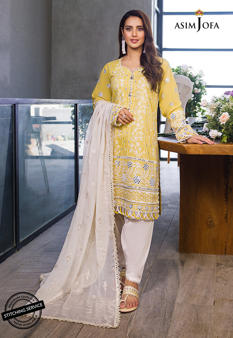 AJCK-06 | Asim Jofa Chikankari Eid Collection 2022 | Unstitched Embroidered Lawn Suit