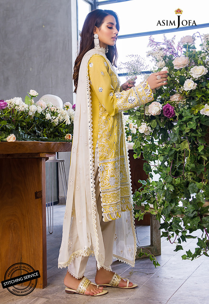 AJCK-06 | Asim Jofa Chikankari Eid Collection 2022 | Unstitched Embroidered Lawn Suit