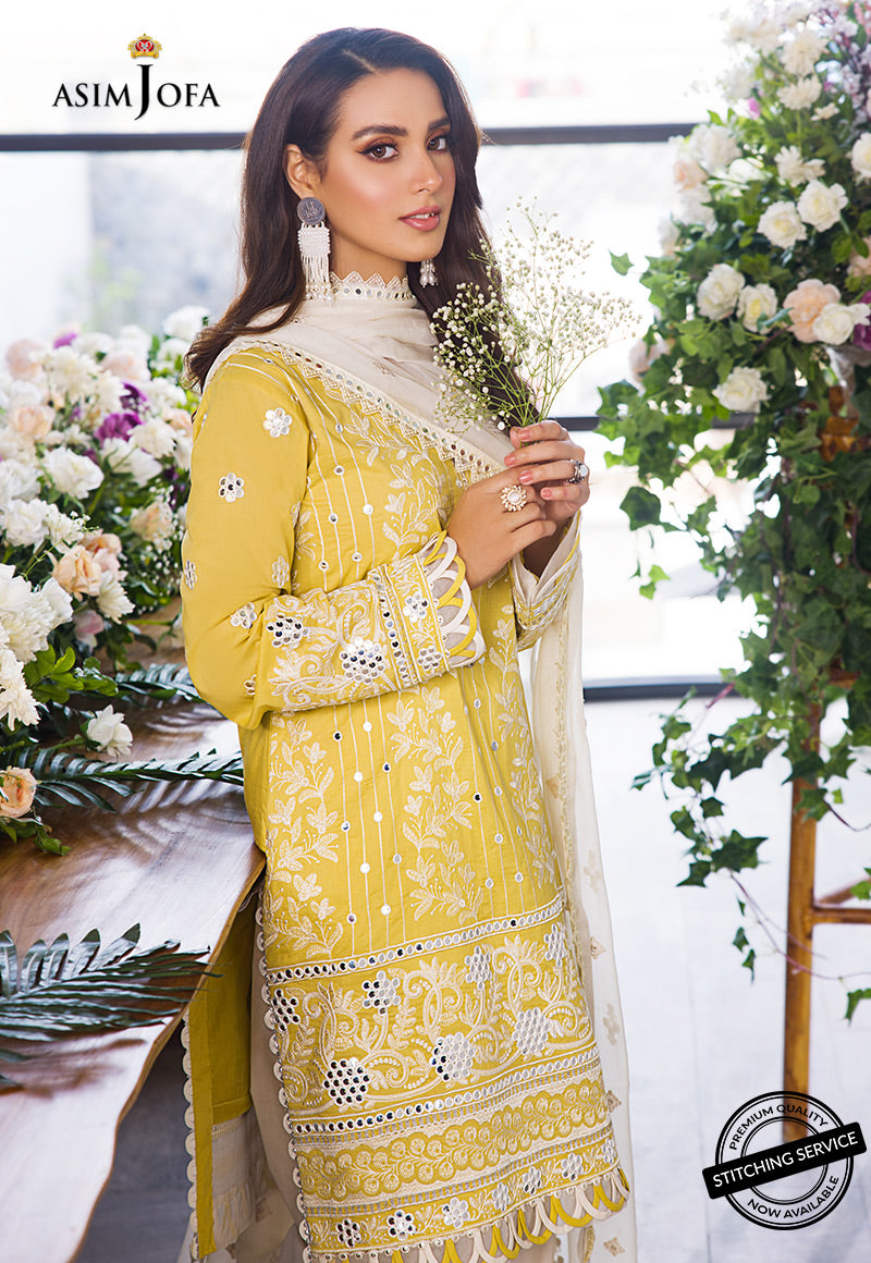 AJCK-06 | Asim Jofa Chikankari Eid Collection 2022 | Unstitched Embroidered Lawn Suit