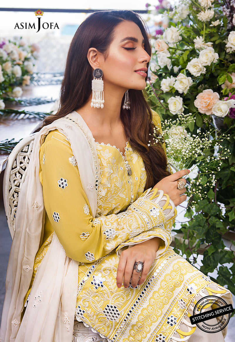 AJCK-06 | Asim Jofa Chikankari Eid Collection 2022 | Unstitched Embroidered Lawn Suit