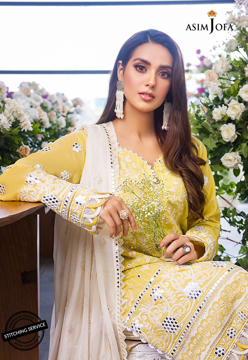 AJCK-06 | Asim Jofa Chikankari Eid Collection 2022 | Unstitched Embroidered Lawn Suit