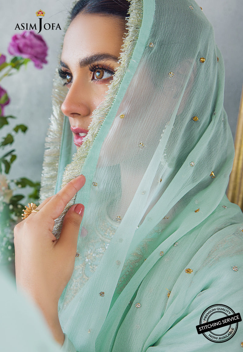 AJCK-07 | Asim Jofa Chikankari Eid Collection 2022 | Unstitched Embroidered Lawn Suit