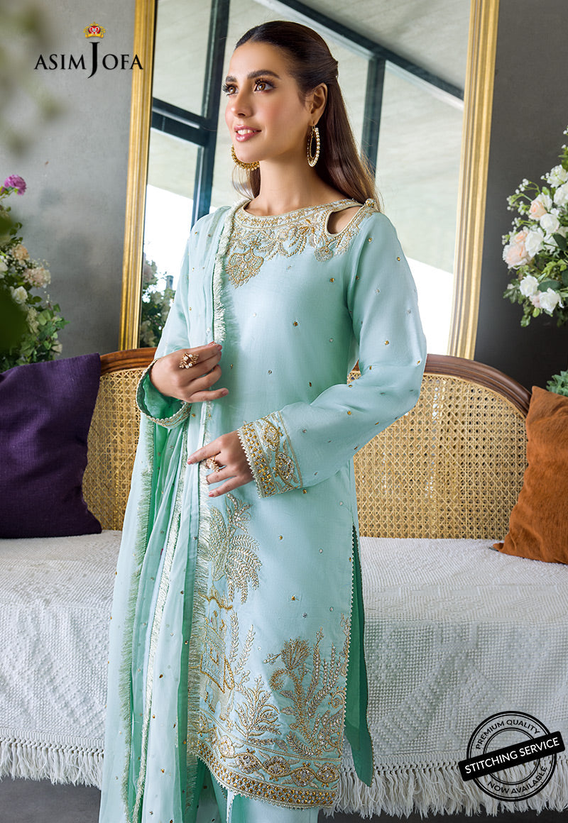 AJCK-07 | Asim Jofa Chikankari Eid Collection 2022 | Unstitched Embroidered Lawn Suit