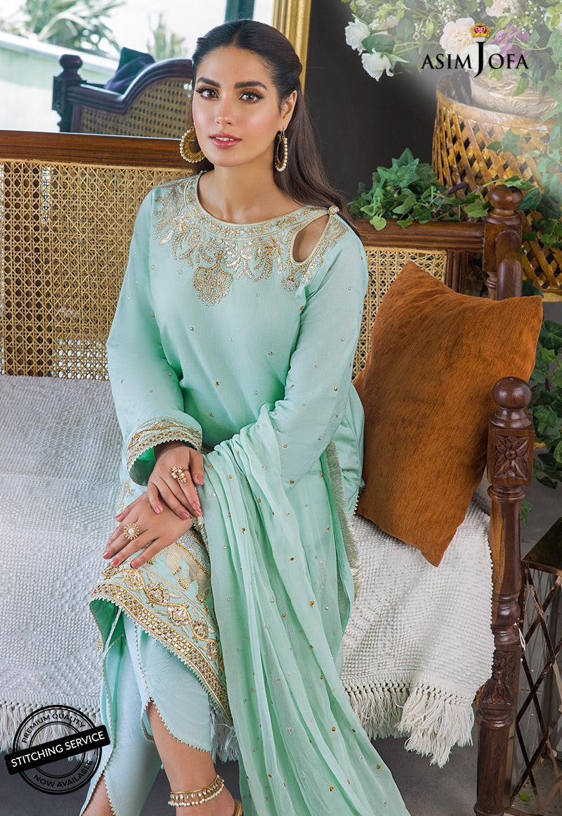 AJCK-07 | Asim Jofa Chikankari Eid Collection 2022 | Unstitched Embroidered Lawn Suit