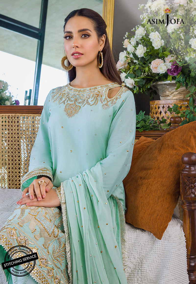 AJCK-07 | Asim Jofa Chikankari Eid Collection 2022 | Unstitched Embroidered Lawn Suit