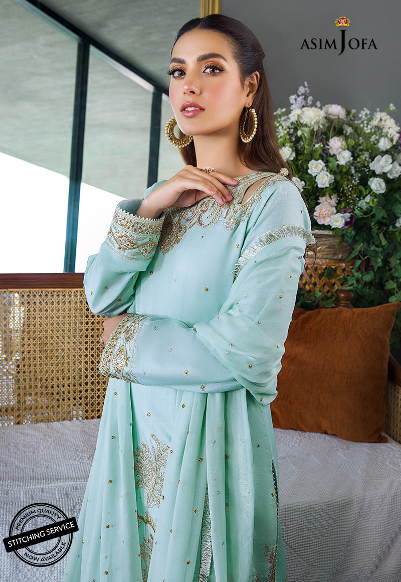 AJCK-07 | Asim Jofa Chikankari Eid Collection 2022 | Unstitched Embroidered Lawn Suit