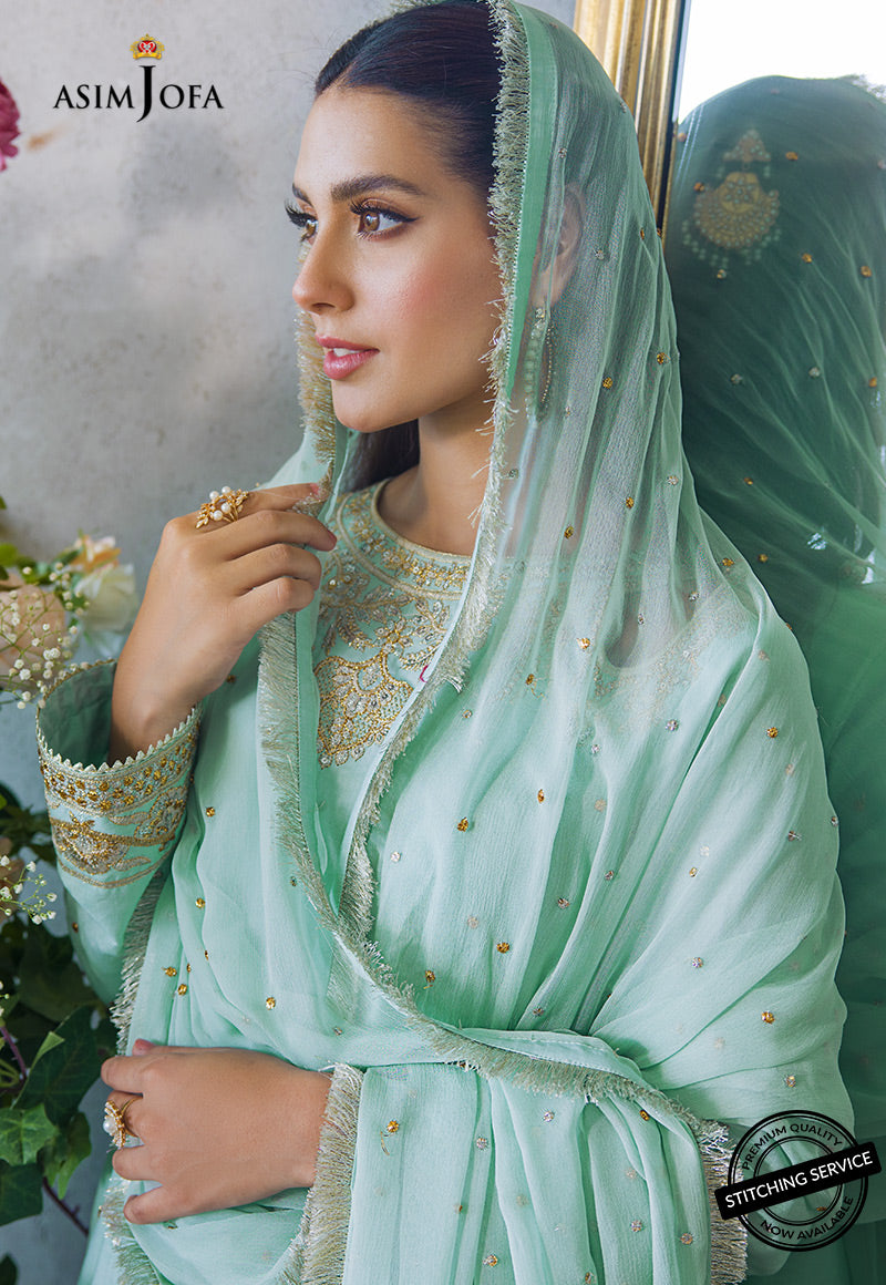 AJCK-07 | Asim Jofa Chikankari Eid Collection 2022 | Unstitched Embroidered Lawn Suit