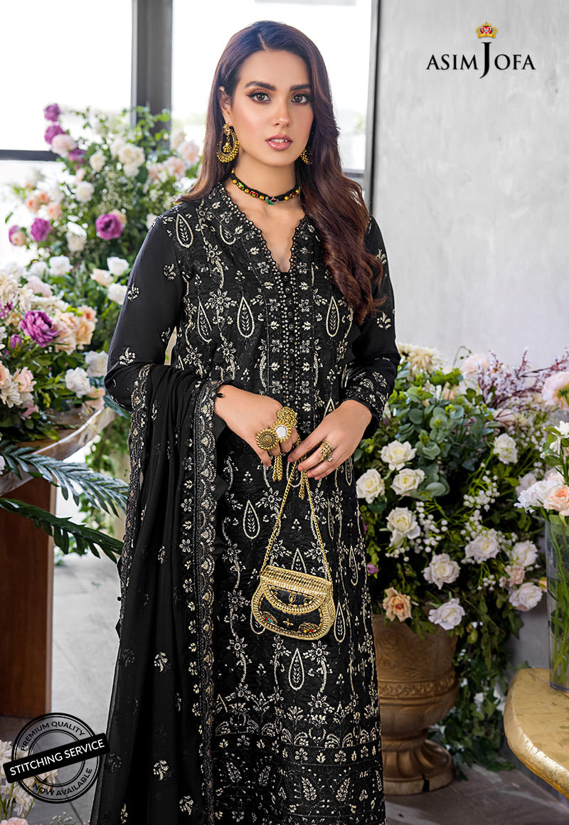AJCK-08 | Asim Jofa Chikankari Eid Collection 2022 | Unstitched Embroidered Lawn Suit