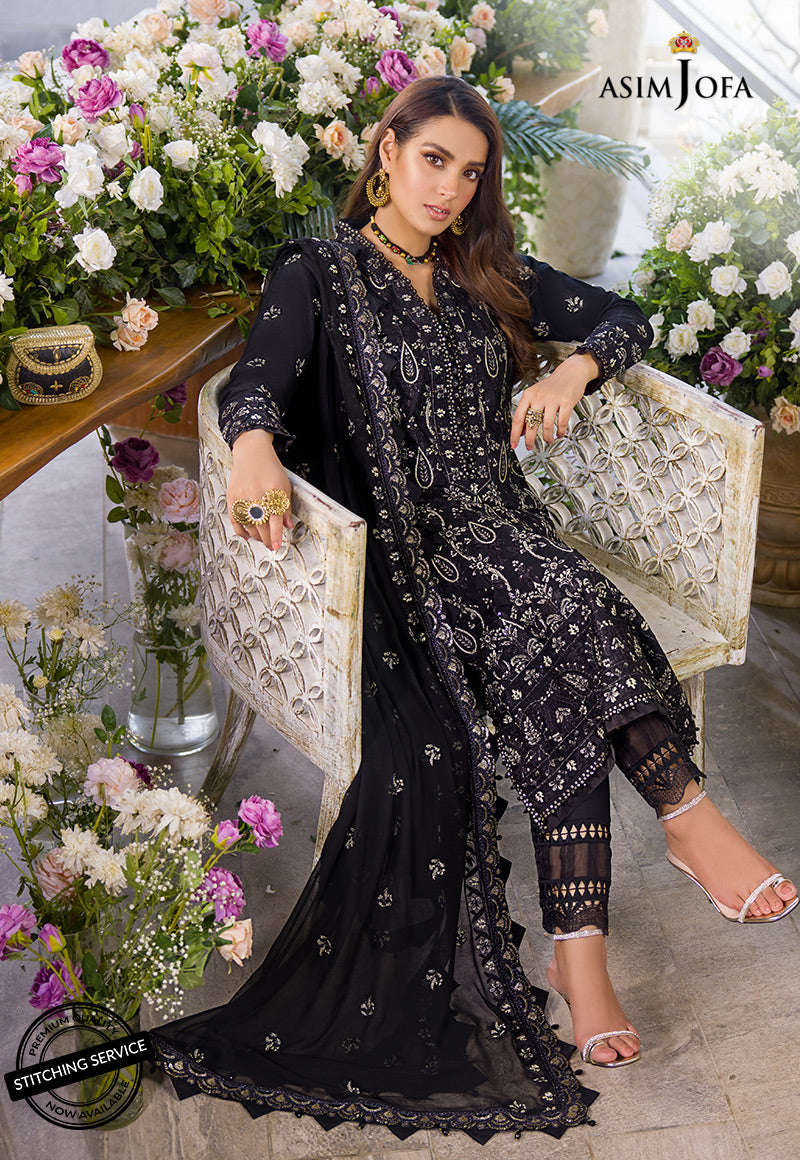 AJCK-08 | Asim Jofa Chikankari Eid Collection 2022 | Unstitched Embroidered Lawn Suit