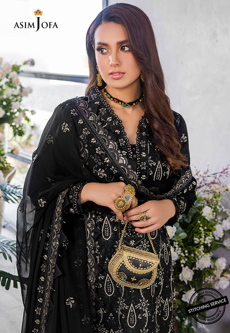 AJCK-08 | Asim Jofa Chikankari Eid Collection 2022 | Unstitched Embroidered Lawn Suit