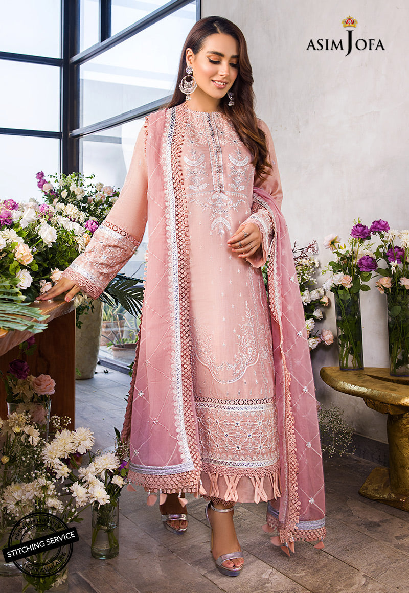 AJCK-09 | Asim Jofa Chikankari Eid Collection 2022 | Unstitched Embroidered Lawn Suit