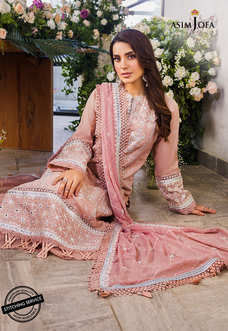 AJCK-09 | Asim Jofa Chikankari Eid Collection 2022 | Unstitched Embroidered Lawn Suit