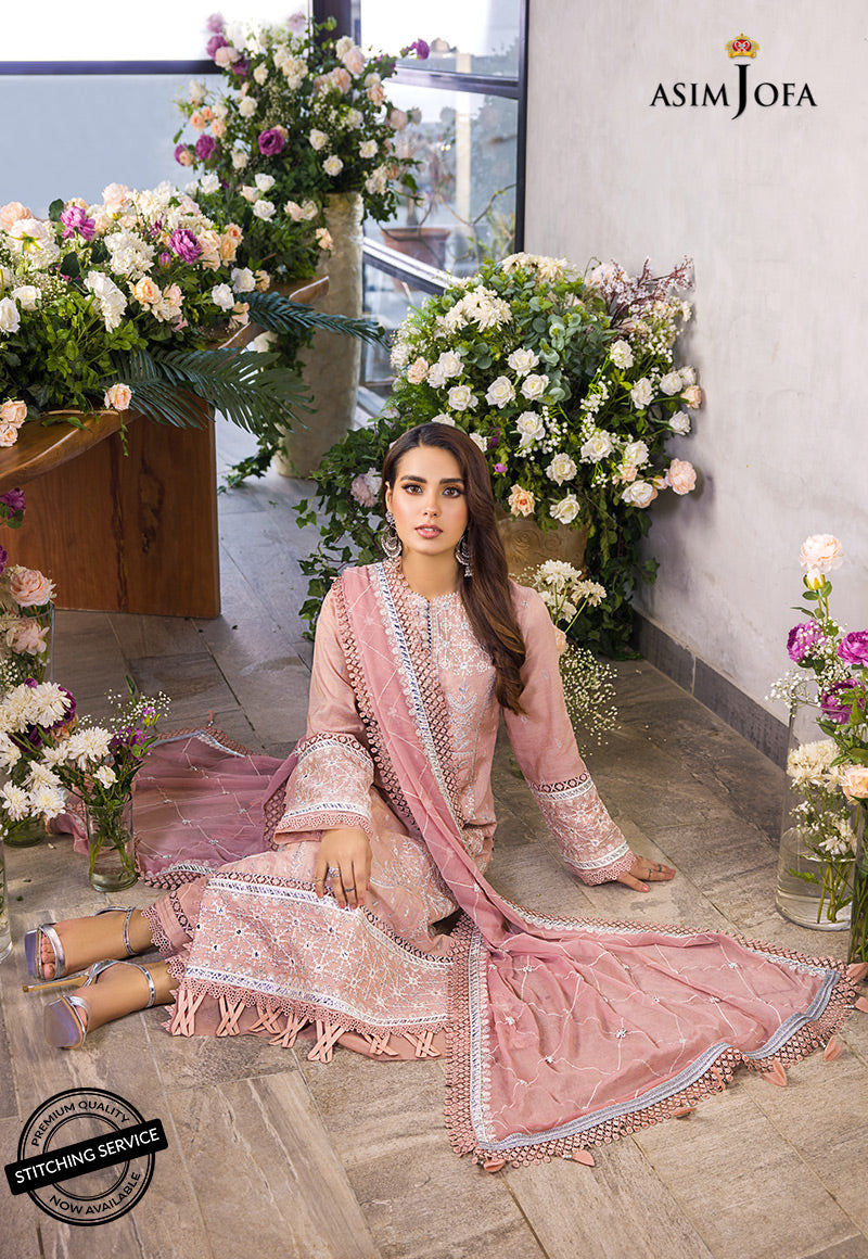 AJCK-09 | Asim Jofa Chikankari Eid Collection 2022 | Unstitched Embroidered Lawn Suit