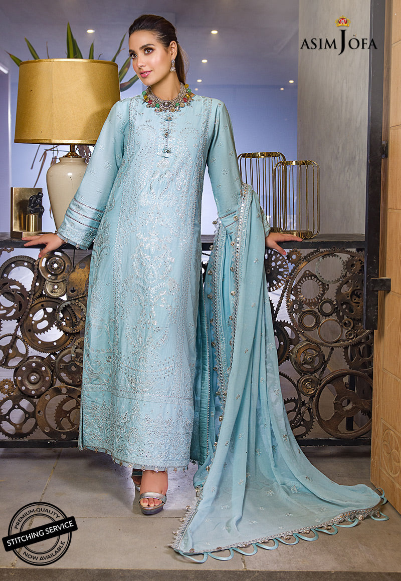 AJCK-11 | Asim Jofa Chikankari Eid Collection 2022 | Unstitched Embroidered Lawn Suit