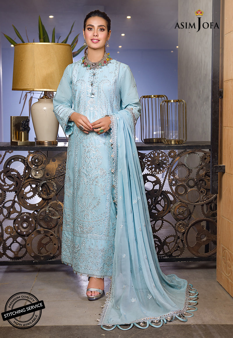 AJCK-11 | Asim Jofa Chikankari Eid Collection 2022 | Unstitched Embroidered Lawn Suit