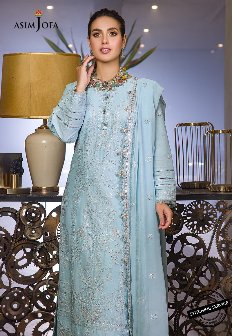 AJCK-11 | Asim Jofa Chikankari Eid Collection 2022 | Unstitched Embroidered Lawn Suit