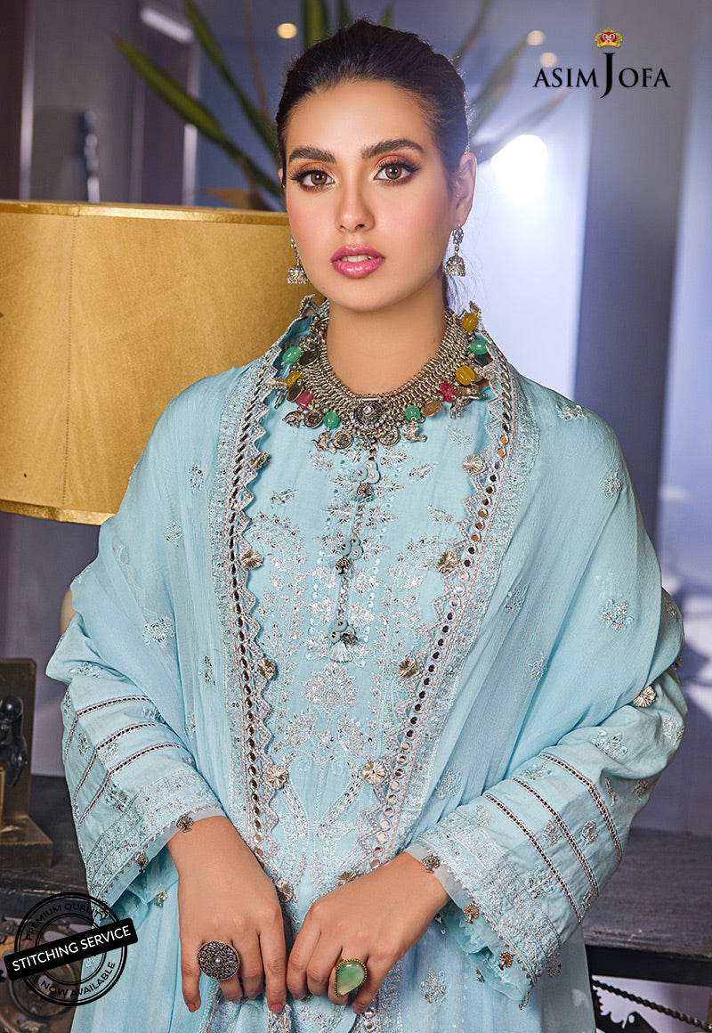 AJCK-11 | Asim Jofa Chikankari Eid Collection 2022 | Unstitched Embroidered Lawn Suit