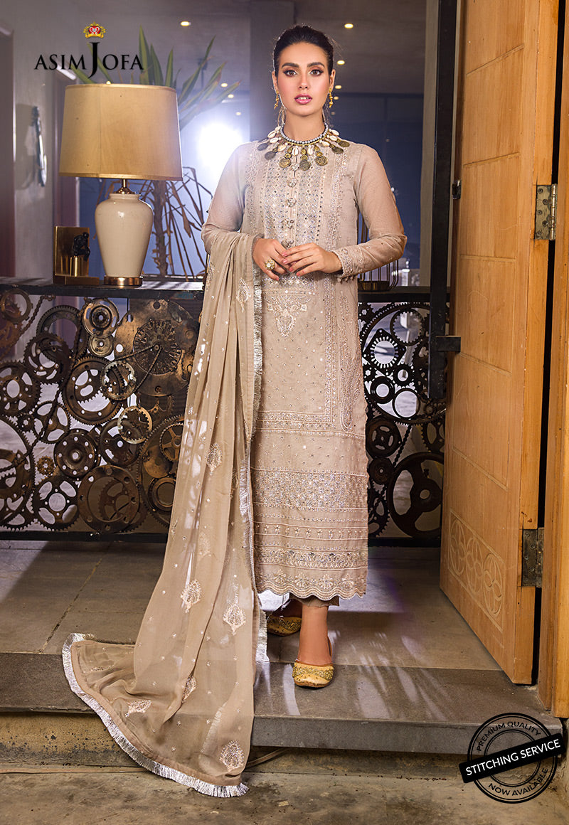 AJCK-12 | Asim Jofa Chikankari Eid Collection 2022 | Unstitched Embroidered Lawn Suit