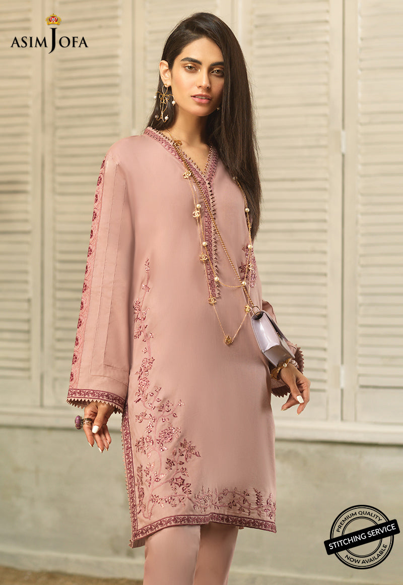 AJES-08 | Asim Jofa AJ Essentials Summer Collection 2022 | Embroidered Cotton Suits Unstitched 3 Piece