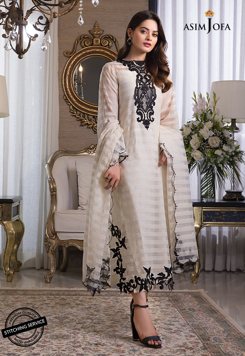 AJIM-02 Asim Jofa The Iqra & Minal Edit Winter Collection 2022 | Unstitched Embroidered Cotton Suits