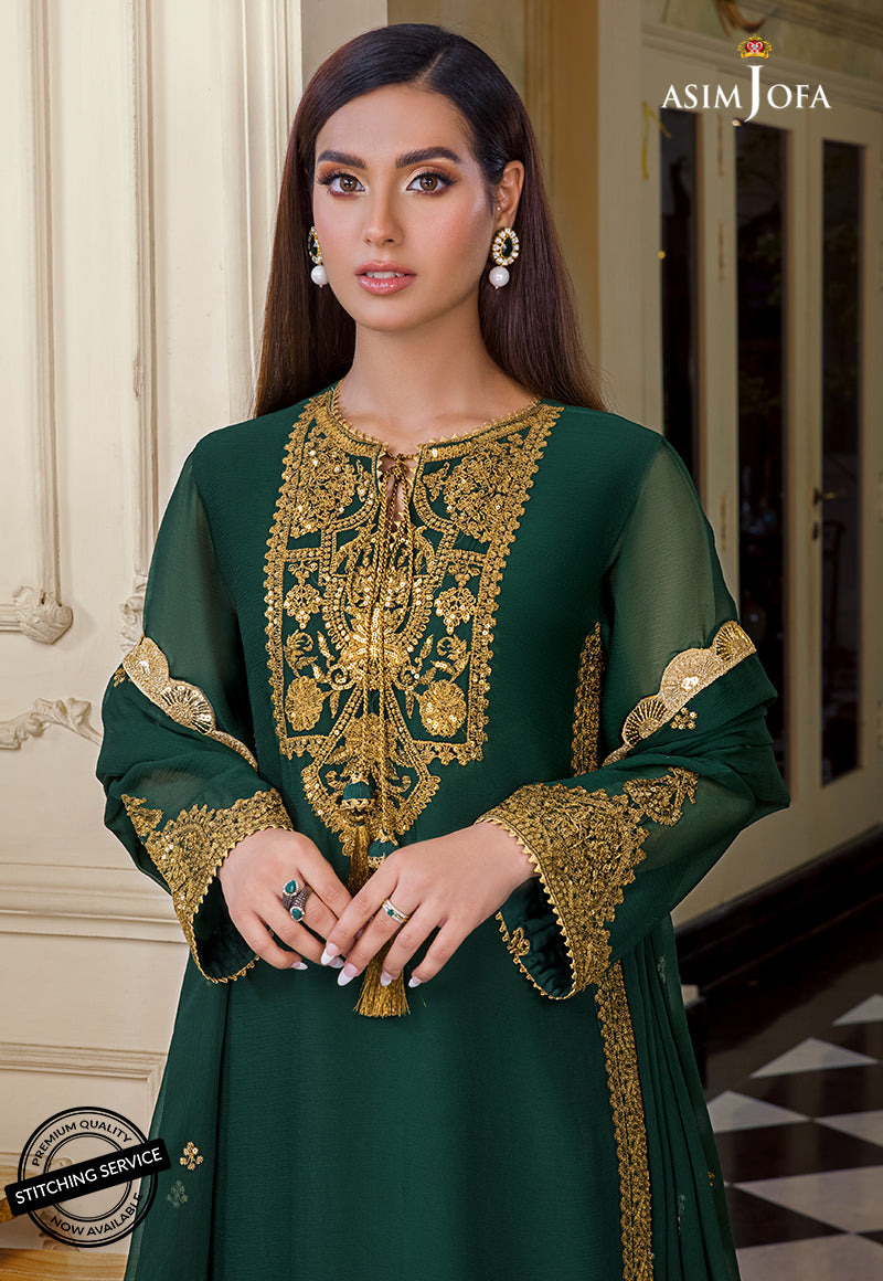 AJIM-03 Asim Jofa The Iqra & Minal Edit Winter Collection 2022 | Unstitched Embroidered Cotton Suits
