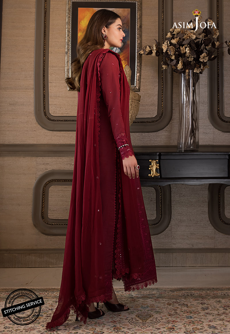AJIM-06 Asim Jofa The Iqra & Minal Edit Winter Collection 2022 | Unstitched Embroidered Cotton Suits