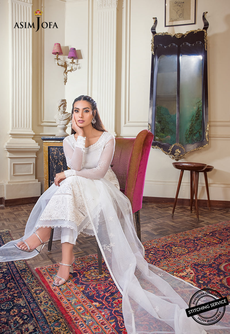 AJIM-13 Asim Jofa The Iqra & Minal Edit Winter Collection 2022 | Unstitched Embroidered Cotton Suits