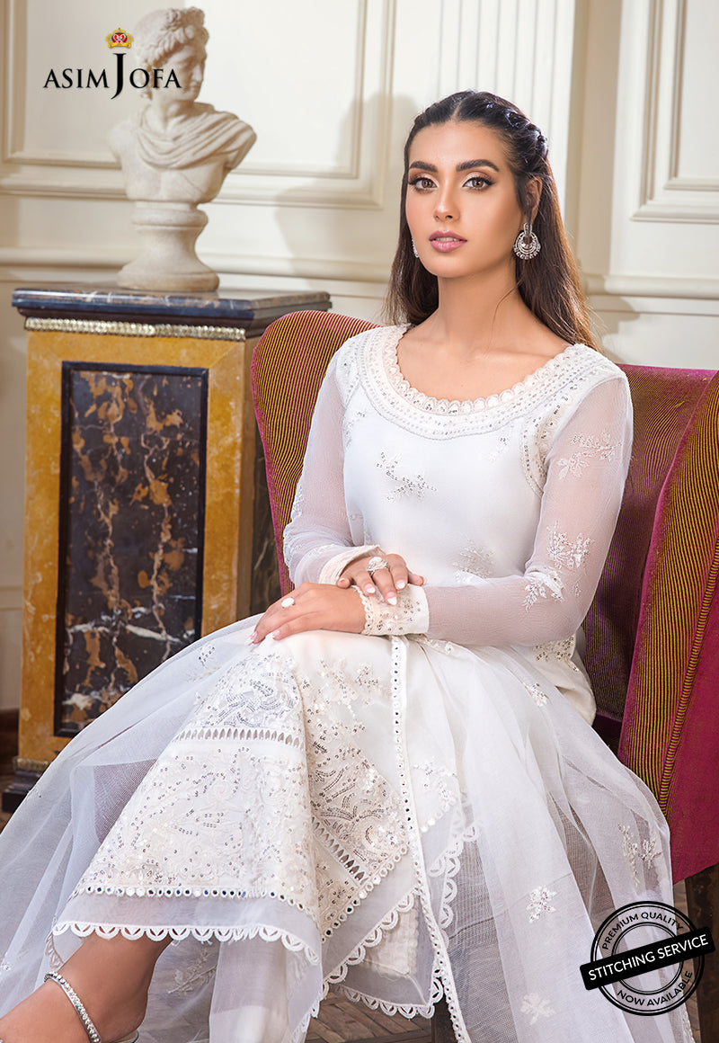 AJIM-13 Asim Jofa The Iqra & Minal Edit Winter Collection 2022 | Unstitched Embroidered Cotton Suits
