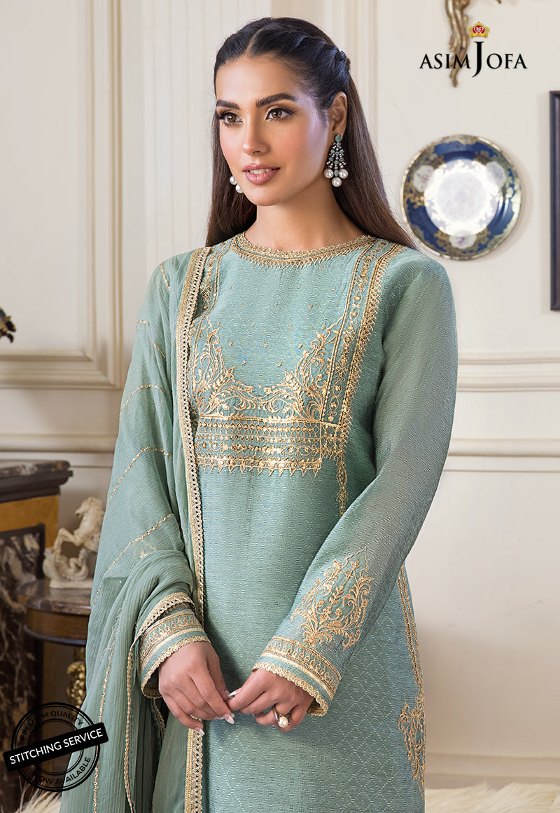 AJIM-21 Asim Jofa The Iqra & Minal Edit Winter Collection 2022 | Unstitched Embroidered Cotton Suits