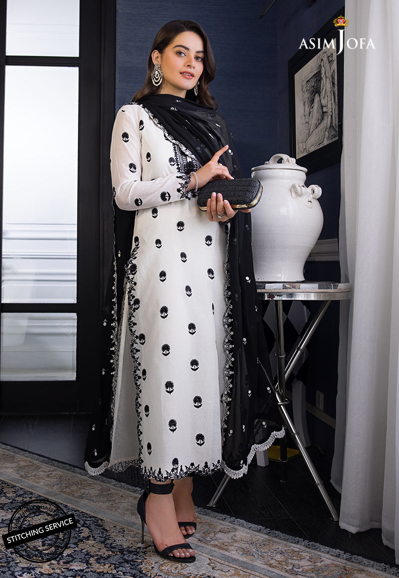 AJIM-22 Asim Jofa The Iqra & Minal Edit Winter Collection 2022 | Unstitched Embroidered Cotton Suits