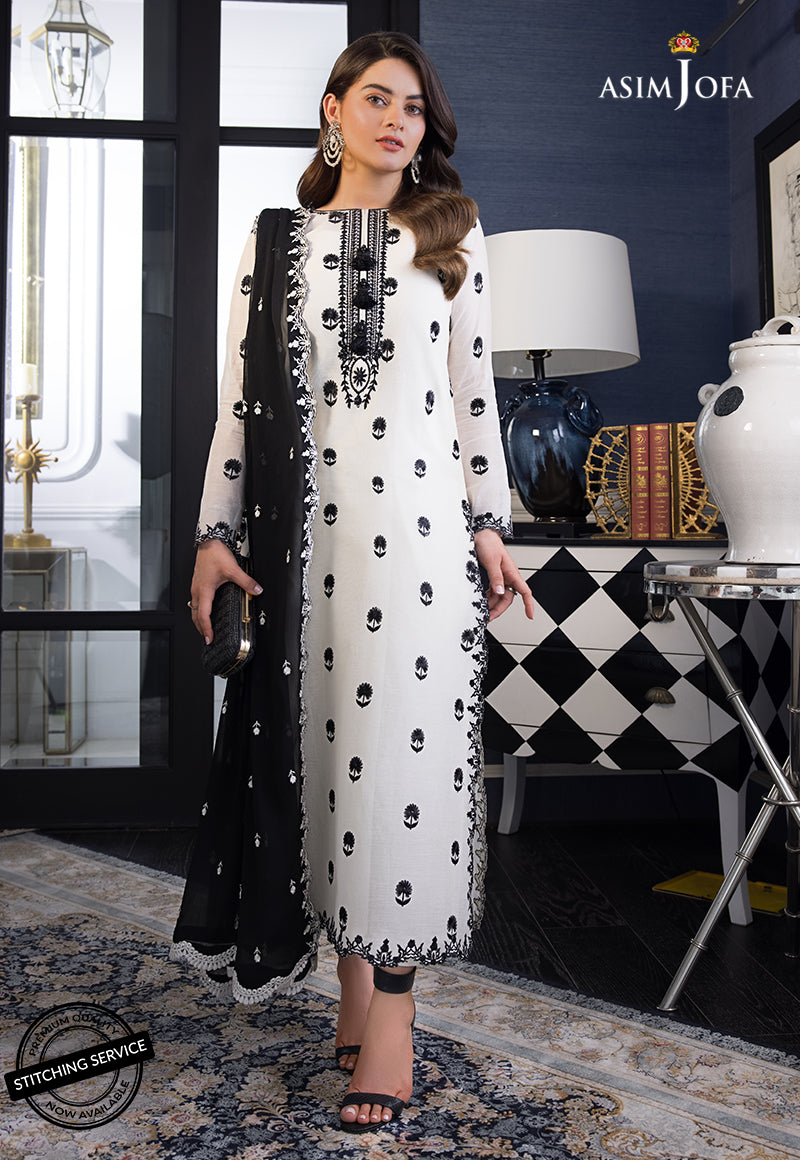 AJIM-22 Asim Jofa The Iqra & Minal Edit Winter Collection 2022 | Unstitched Embroidered Cotton Suits