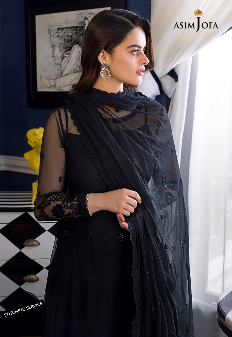 AJIM-24 Asim Jofa The Iqra & Minal Edit Winter Collection 2022 | Unstitched Embroidered Cotton Suits