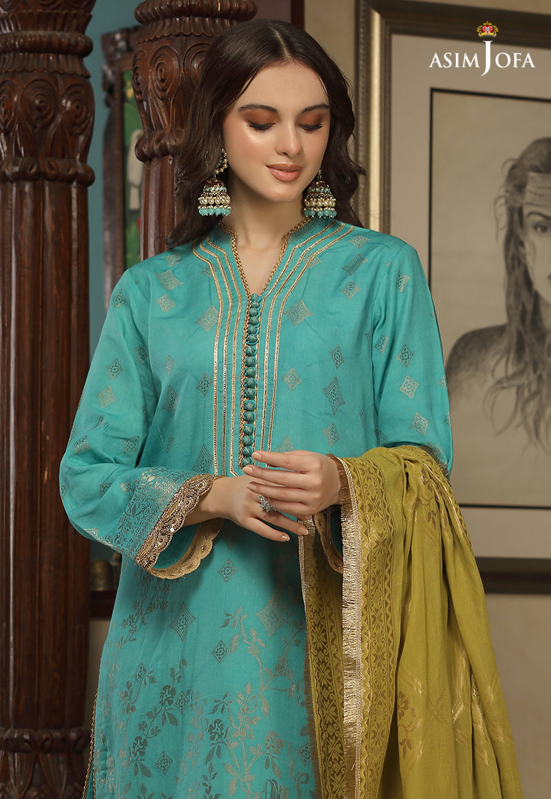 AJJD-08 | Asim Jofa Jacquard Eid Edition 2022 | Stitched RTW Jacquard Suits