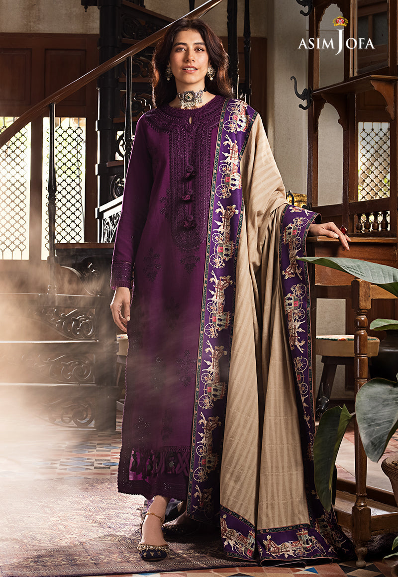 AJK-02 | Asim Jofa The Syra Edit Kashmiri Embroidered Collection 2022 | Unstitched Embroidered Winter Suits
