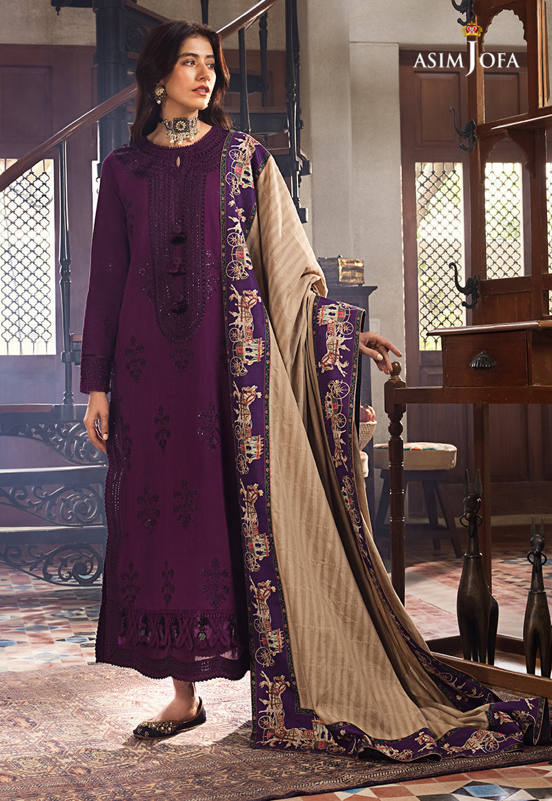 AJK-02 | Asim Jofa The Syra Edit Kashmiri Embroidered Collection 2022 | Unstitched Embroidered Winter Suits