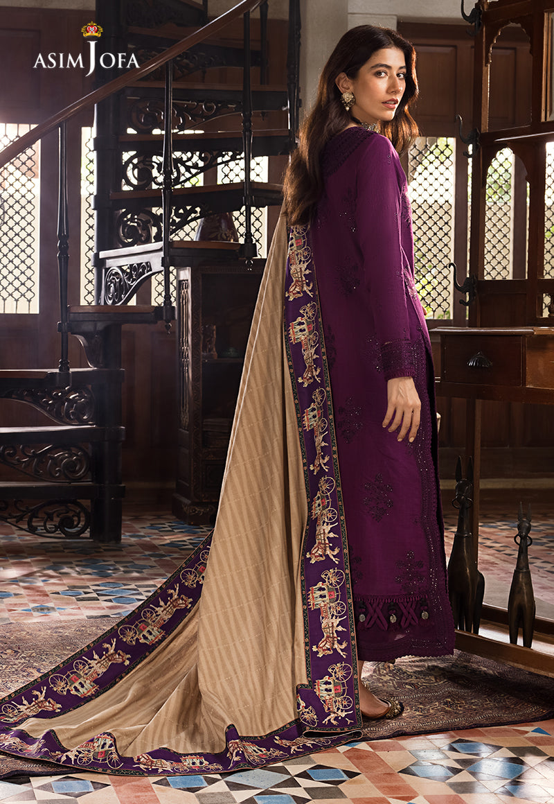 AJK-02 | Asim Jofa The Syra Edit Kashmiri Embroidered Collection 2022 | Unstitched Embroidered Winter Suits