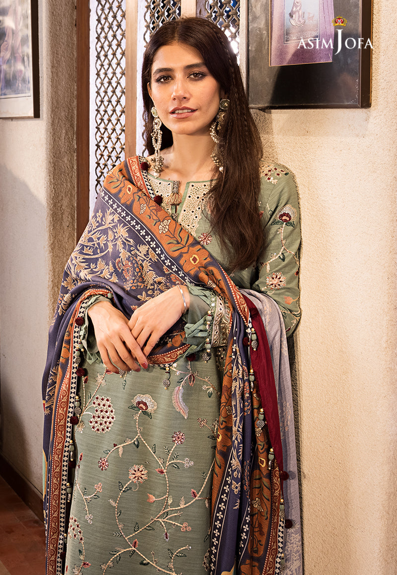 AJK-03 | Asim Jofa The Syra Edit Kashmiri Embroidered Collection 2022 | Unstitched Embroidered Winter Suits
