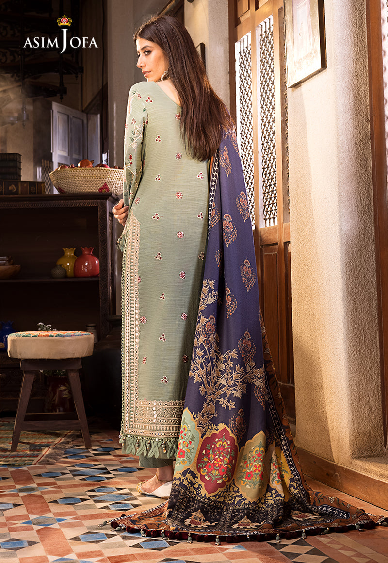 AJK-03 | Asim Jofa The Syra Edit Kashmiri Embroidered Collection 2022 | Unstitched Embroidered Winter Suits