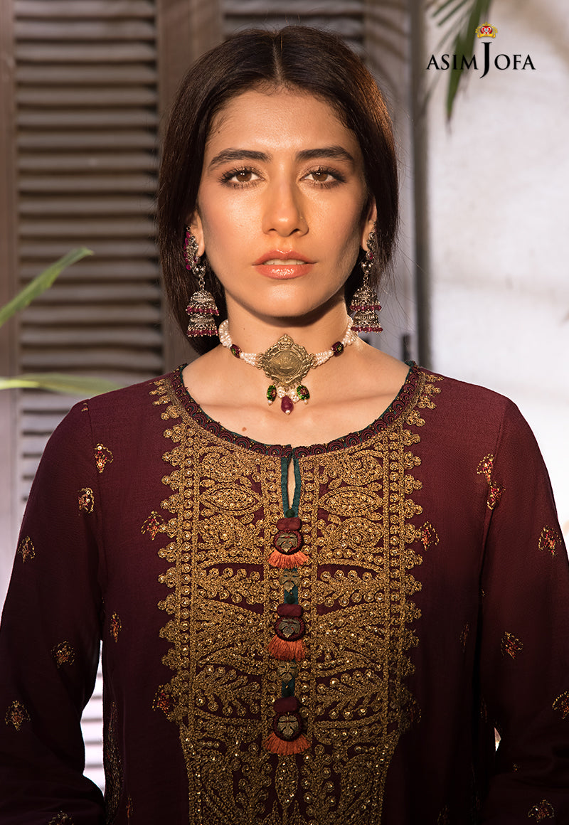 AJK-04 | Asim Jofa The Syra Edit Kashmiri Embroidered Collection 2022 | Unstitched Embroidered Winter Suits
