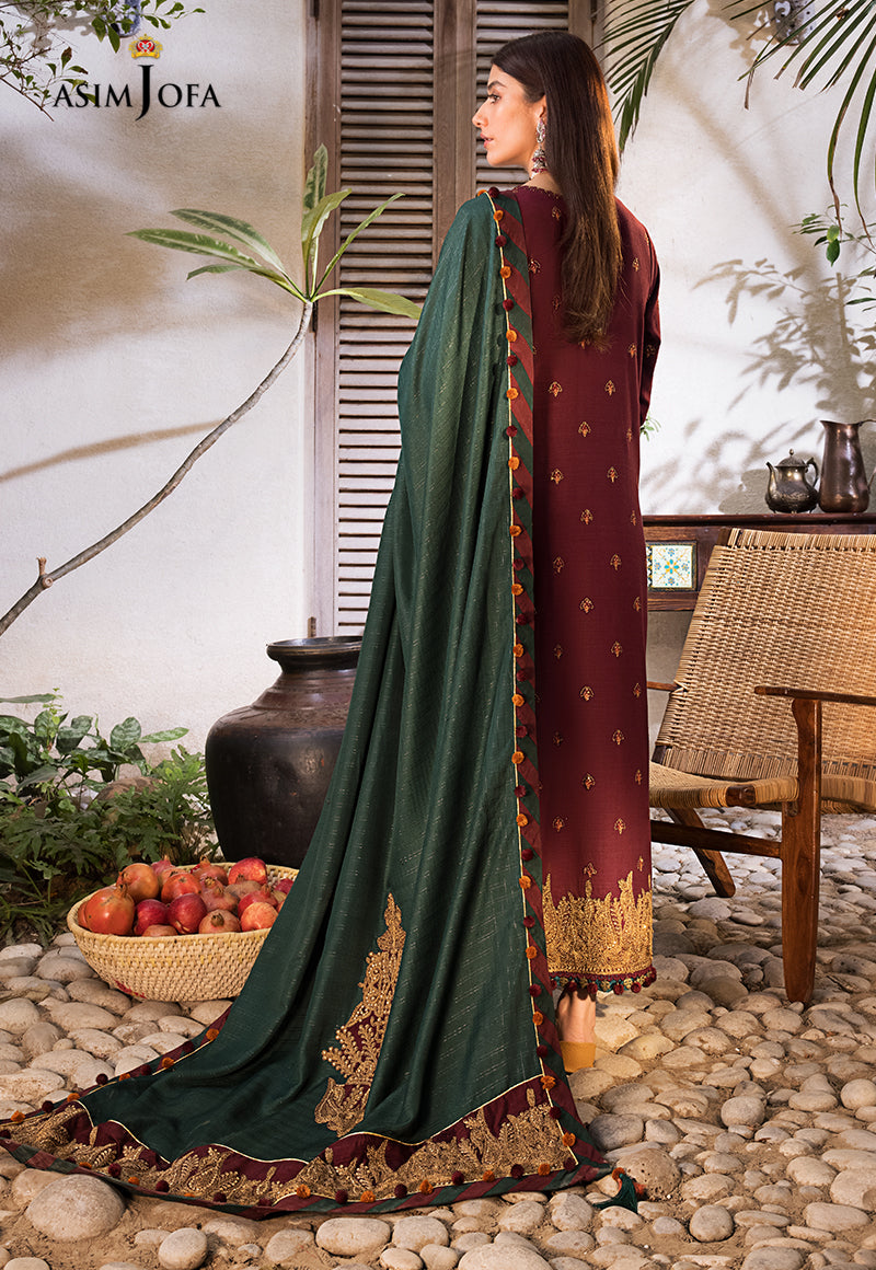 AJK-04 | Asim Jofa The Syra Edit Kashmiri Embroidered Collection 2022 | Unstitched Embroidered Winter Suits