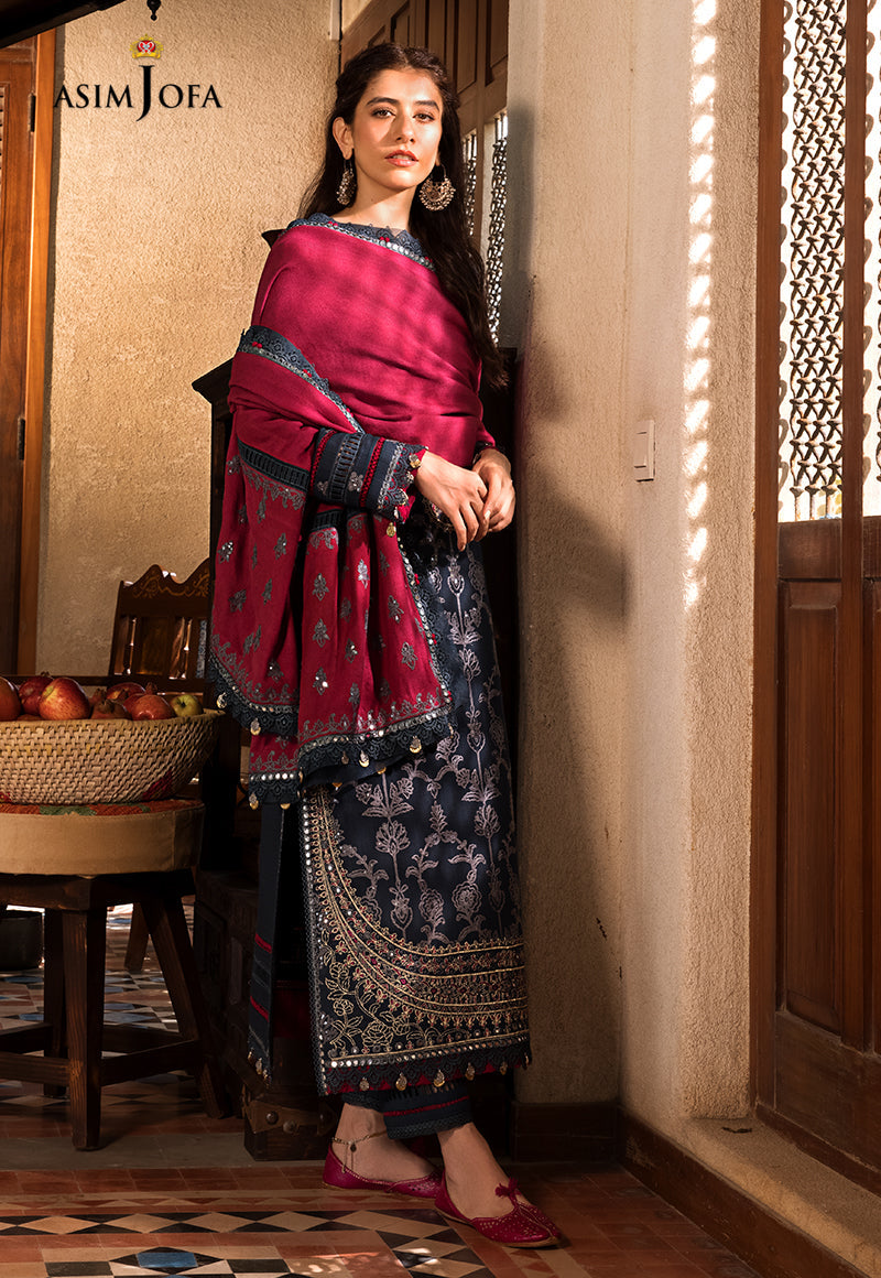 AJK-06 | Asim Jofa The Syra Edit Kashmiri Embroidered Collection 2022 | Unstitched Embroidered Winter Suits