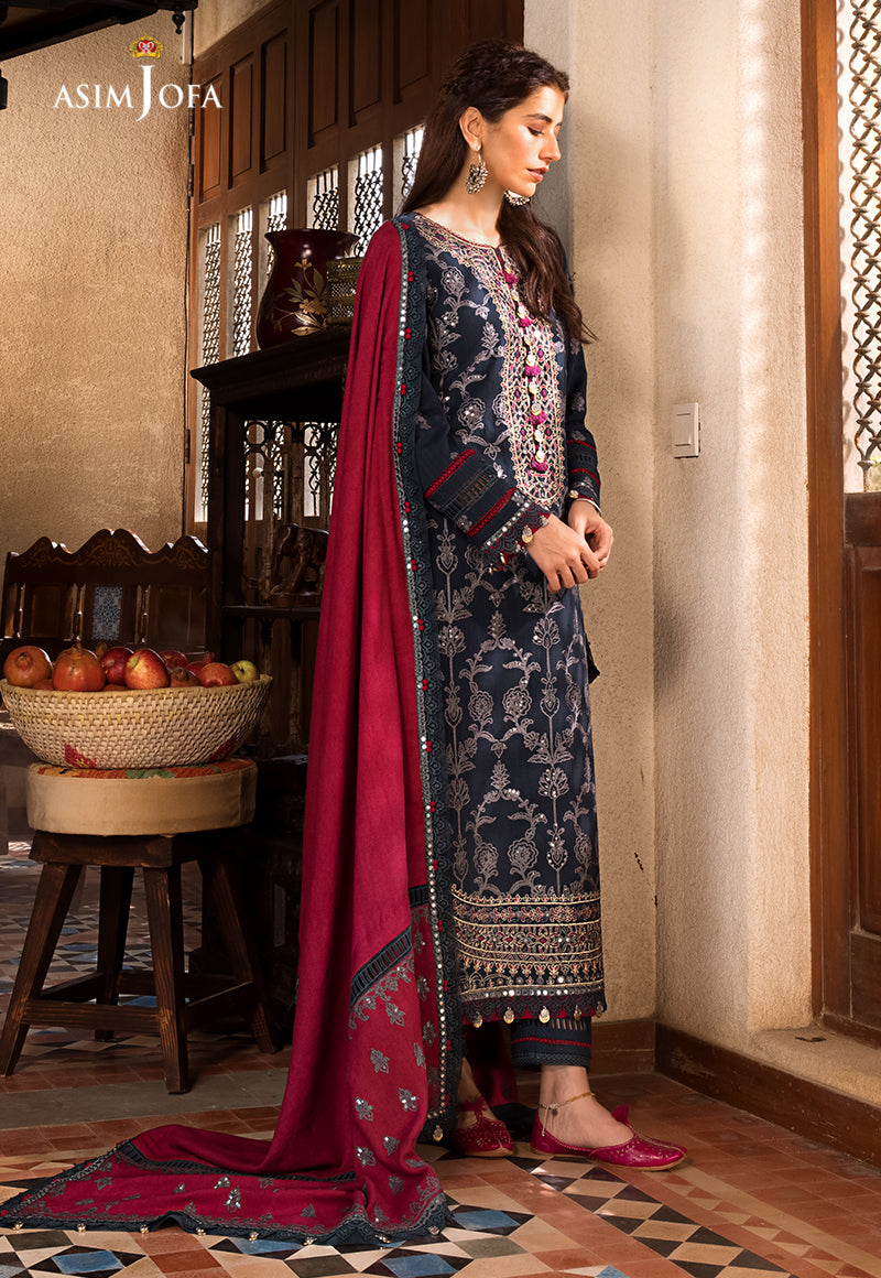AJK-06 | Asim Jofa The Syra Edit Kashmiri Embroidered Collection 2022 | Unstitched Embroidered Winter Suits