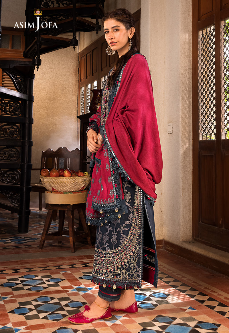AJK-06 | Asim Jofa The Syra Edit Kashmiri Embroidered Collection 2022 | Unstitched Embroidered Winter Suits