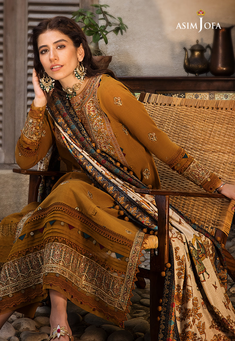 AJK-07 | Asim Jofa The Syra Edit Kashmiri Embroidered Collection 2022 | Unstitched Embroidered Winter Suits