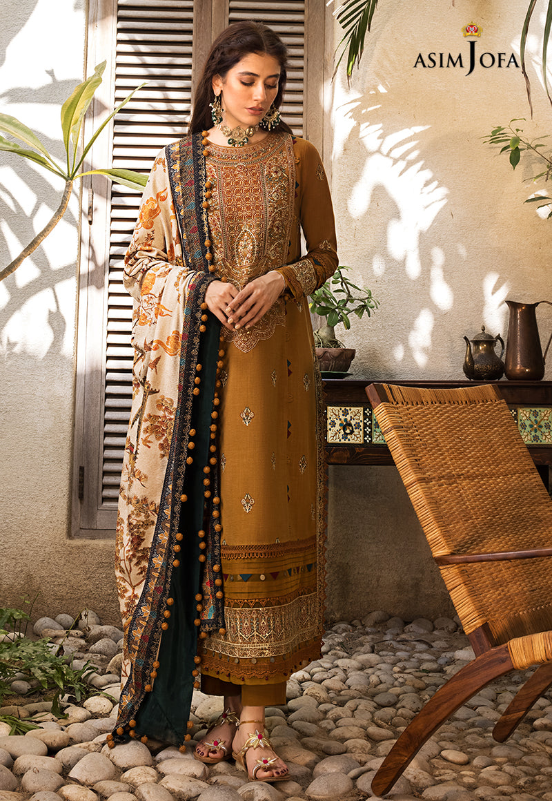AJK-07 | Asim Jofa The Syra Edit Kashmiri Embroidered Collection 2022 | Unstitched Embroidered Winter Suits