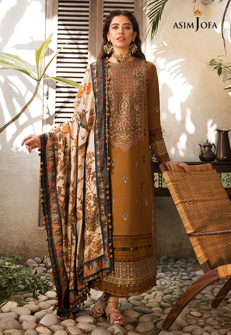 AJK-07 | Asim Jofa The Syra Edit Kashmiri Embroidered Collection 2022 | Unstitched Embroidered Winter Suits